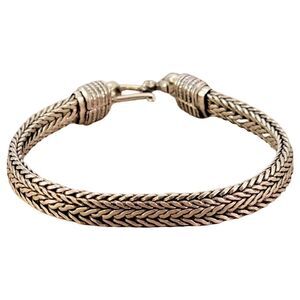 Sterling Woven Braided India Made Bracelet